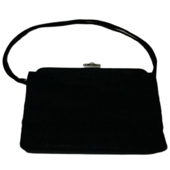 Vintage Bag Clutch Garay Framed Black Evening Cocktail Handbag WOMEN'S WOMAN'S - Picture 1 of 9